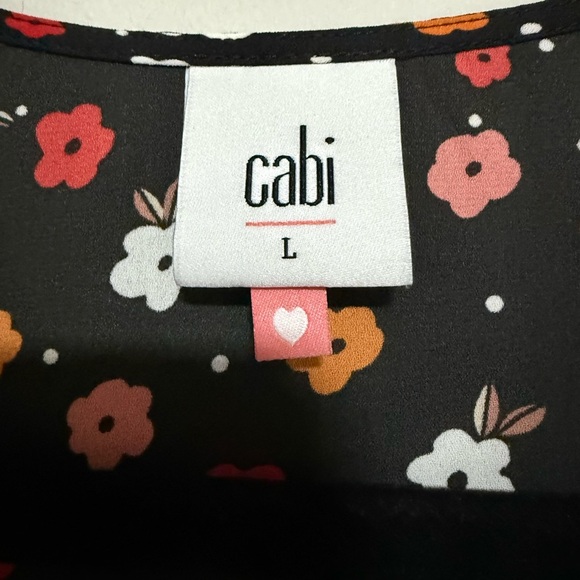 Cabi Cheerful Floral Long Sleeve Button Front Top Size Large #3957 - Picture 3 of 7